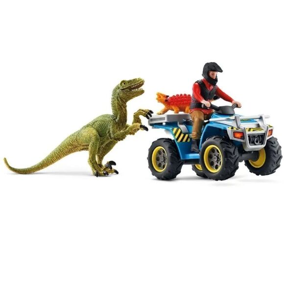 New Schleich Quad Escape From Velociraptor Dinosaurs Playset 41466 - Picture 12 of 12